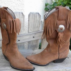 Faux suede Fringe boots